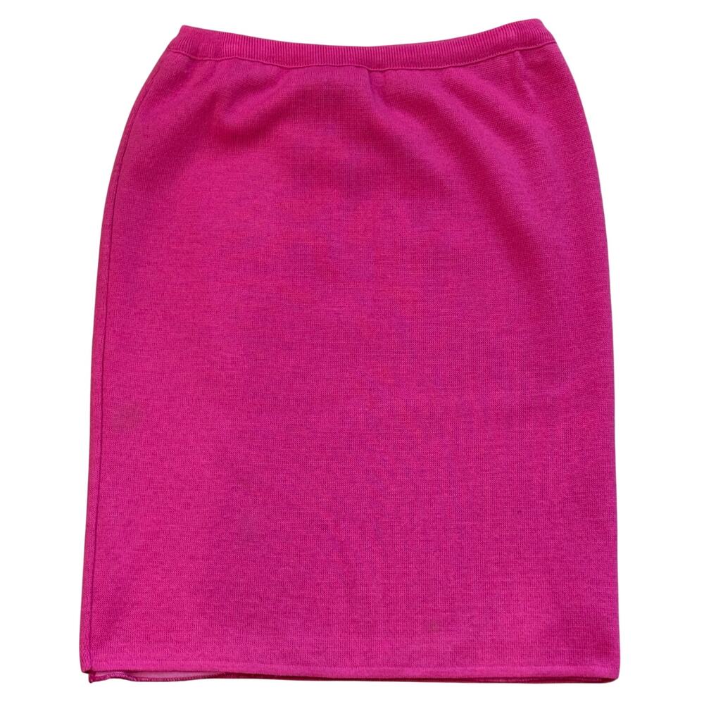 Rodier Pink Wool Blend Skirt 31" Waist Made France Modest Professional Career